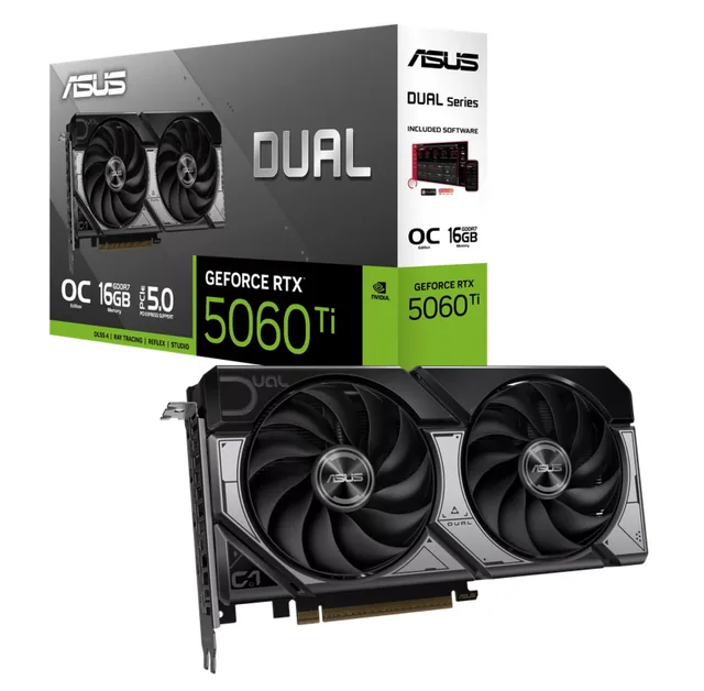 PLACA DE VIDEO ASUS DUAL RTX 5060TI O16GB EVO
