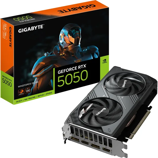 Placa De Video Gigabyte Nvidia Geforce Rtx 5050 Windforce Oc V2 8g