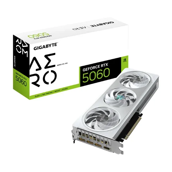 Placa de Video GIGABYTE NVIDIA GeForce RTX 5060 AERO OC 8G