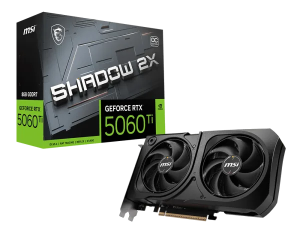 VGA MSI Shadow 2X OC Plus RTX 5060 TI 8GB