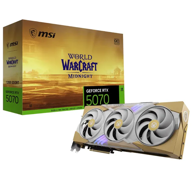 VGA MSI OC World of Warcraft Midnight Light RTX 5070 12GB