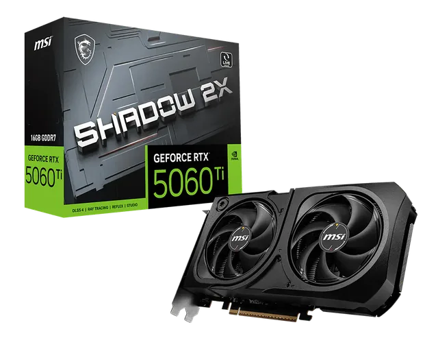 Placa De Video Msi Geforce Rtx™ 5060 Ti 16gb Shadow 2x Plus