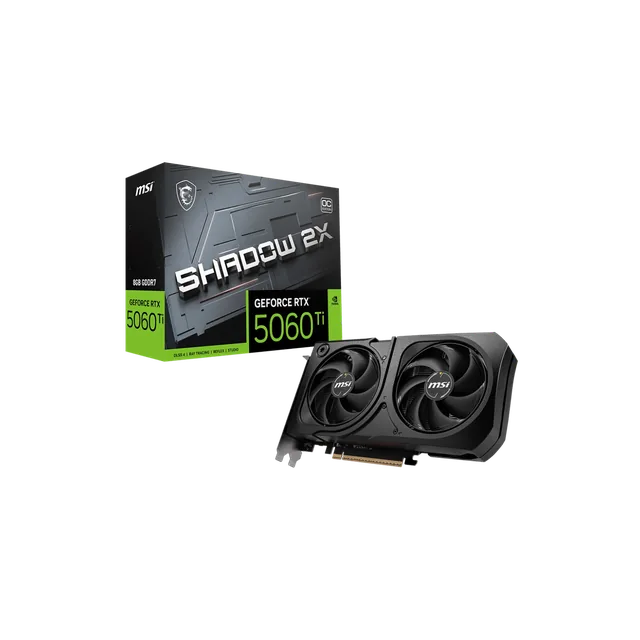 Placa De Video Msi Nvidia Geforce Rtx 5060 Ti 16g Shadow 2x Oc Plus