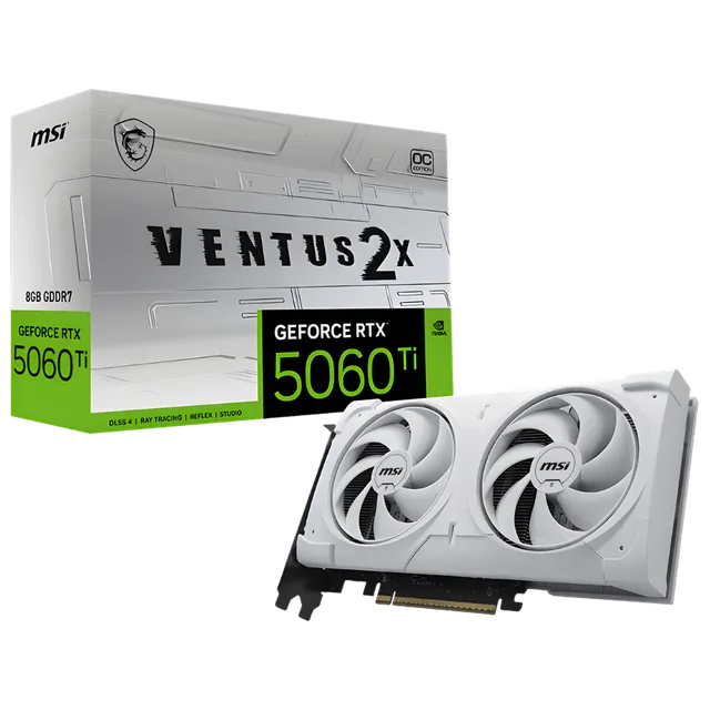 Placa De Video Msi Nvidia Geforce Rtx 5060 Ti 8g Ventus 2x Oc White Plus
