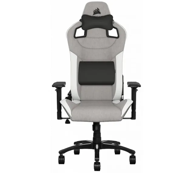 Silla Gamer Corsair T3 Rush Fabric Gris/Blanco 4D (Peso MAX. 120kg)