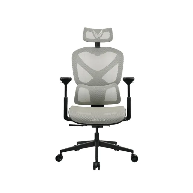 Silla Gamer Formula V Ergolux 5 Mesh Light Grey Ergonómica Reclinable