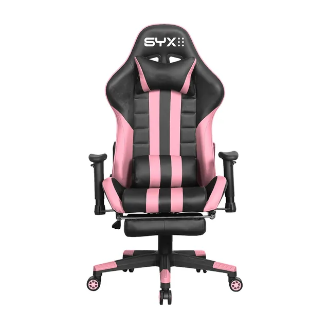 SILLA GAMER SYX CH-059 PK ROSA NEGRO