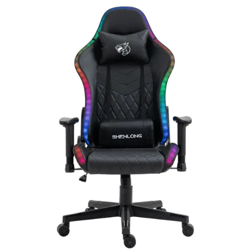 Sillas Gamer Shenlong Negra RGB SH-GC150RGB con Control Remoto