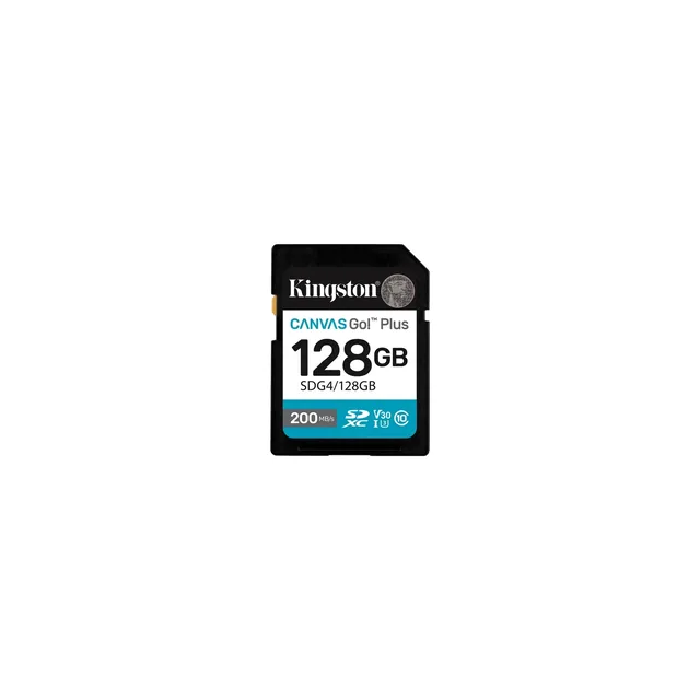 TARJETA DE MEMORIA SD 128GB KINGSTON CANVAS GO PLUS V30 U3