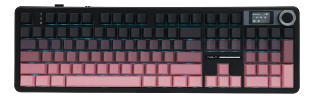 Teclado Aula F108 Pro Black DegradÉ Mecanico Trimodo Wireless Full Rgb Sw Greywood InglÉs