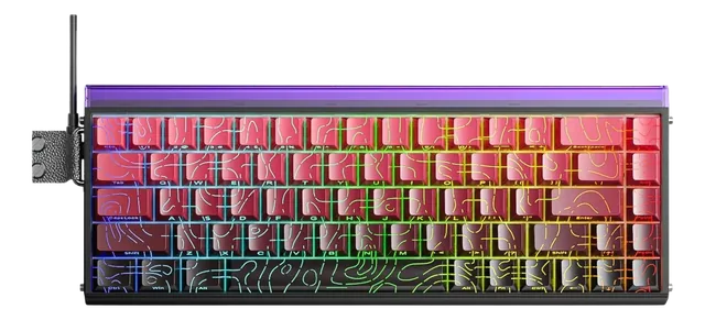 Teclado Aula Hero 68 He Black Red Sw Dragon King Magnetico