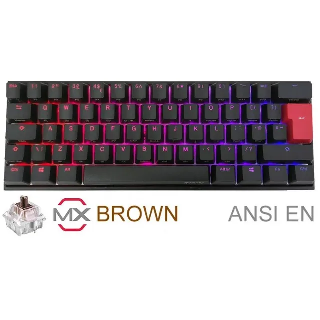 Teclado Gamer Mecánico Ducky One Mecha Mini RGB Cherry MX Brown
