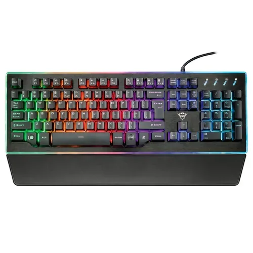 Teclado Gamer Semi-Mecánico Trust Thura GXT 860 Retroiluminado RGB