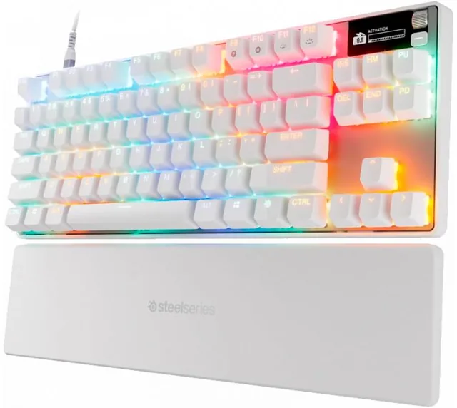 Teclado Hipermagnético Steel Series Apex PRO TKL Gen3 White RGB Omnipoint 3.0 Hall Effect US