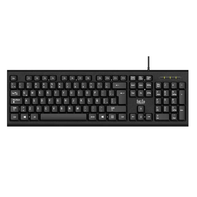 Teclado Int.Co USB RDK-112 Negro a Prueba de Agua