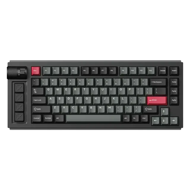Teclado Keychron Lemokey L1 75% Switch Brown Carbon Black