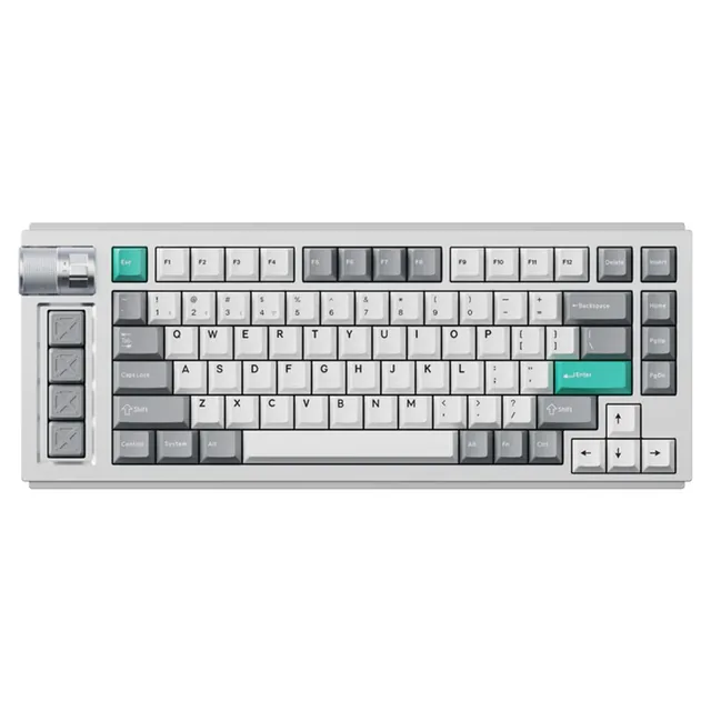 Teclado Keychron Lemokey L1 75% Switch Brown Space Silver