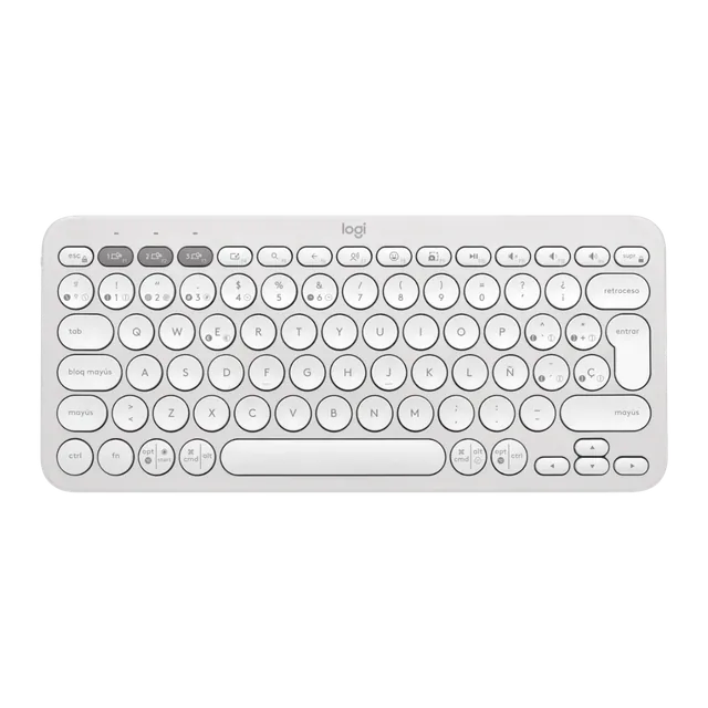 Teclado Logitech Bluetooth K380s Pebble White