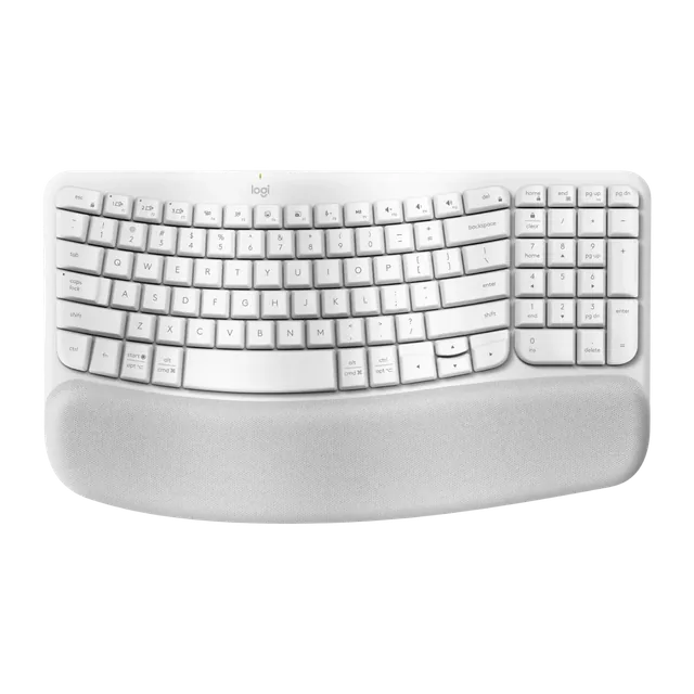 Teclado Logitech Wireless Wave Keys Ergo Blanco