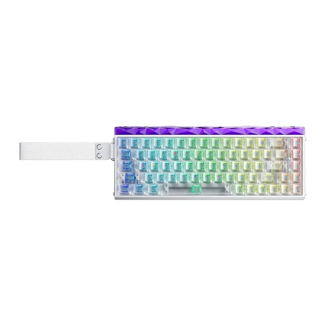 TECLADO MAGNETICO AULA HERO 68HE WHITE TRANSLUCENT SW SILVER