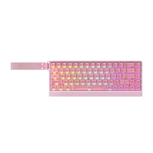 TECLADO MAGNETICO IROK MARS68 PRO PINK SW PURPLE STAR RGB 65% INGLES USB 8KHZ 0.01MM