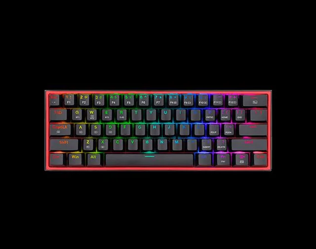 Teclado Mecanico 60% Redragon Fizz Pro K616 Black RGB Red Switches
