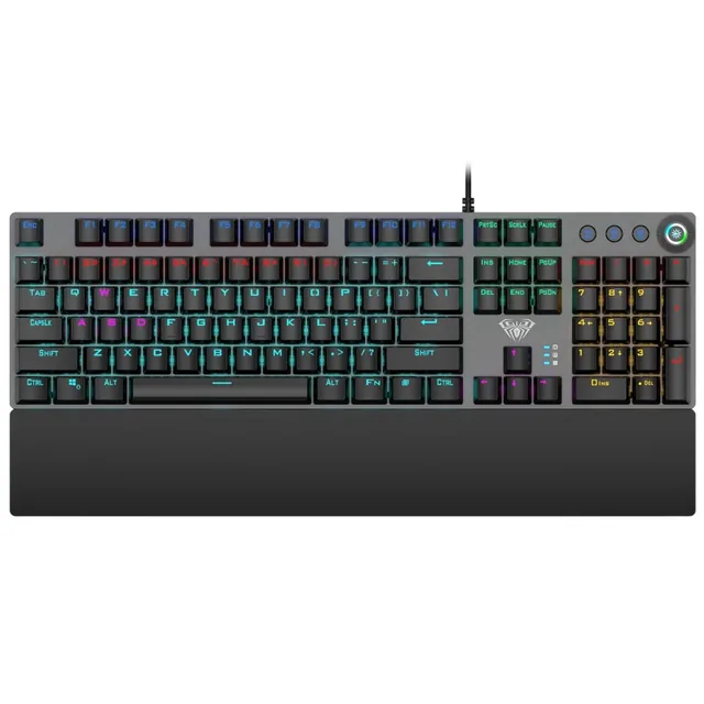 Teclado Mecanico Aula F2058 Anti-Ghosting Black RGB USB-C