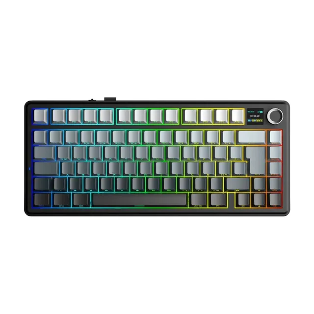 TECLADO MECANICO AULA F75 MAX BLACK+GRADIENT BLACK SW REAPER WIRELESS