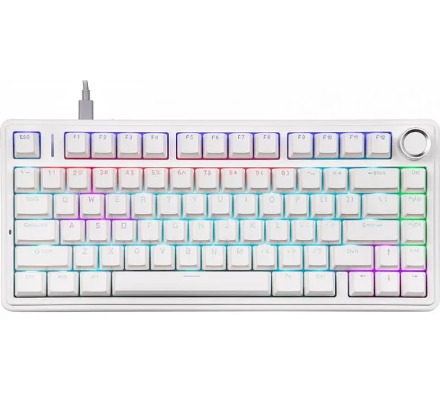 Teclado Mecanico Aula F75 White Retroluminado Switch Outemu Red USB-C