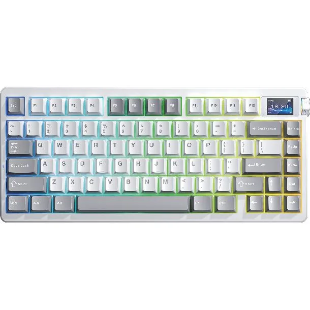 TECLADO MECANICO AULA NOVA 75 GREY-WHITE WIRELESS 75% RGB SWITCH STAR VECTOR