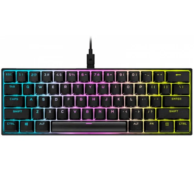 Teclado Mecanico Corsair K65 MINI Swtich Cherry MX Speed Black RGB ICUE 60% USB-C
