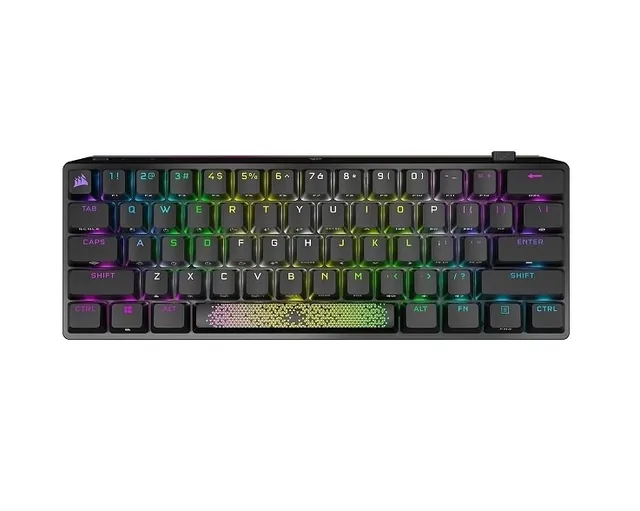 Teclado Mecanico Corsair K70 PRO MINI SlipStream Wireless 2.4Ghz Bluetooth 1ms 8000hz Switch Cherry MX RGB 200Hs PC/Mac