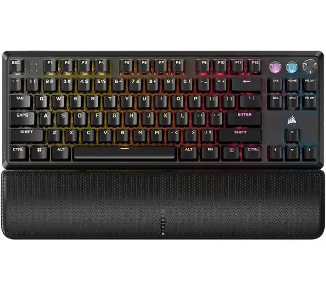 Teclado Mecanico Corsair K70 PRO TKL 8K Hyper Polling Hall Effect Black RGB
