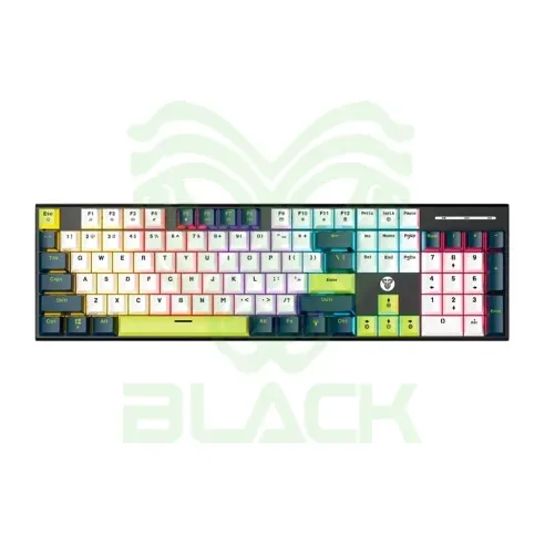 Teclado Mecánico Fantech Atom104s Mk878s Mori - White (taro Switch) 100% Hot-swap RGB Usb-c