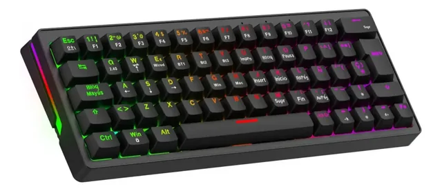 Teclado Mecanico Gamer Solarmax 60% Tri-modo Bluetooth Rgb Negro