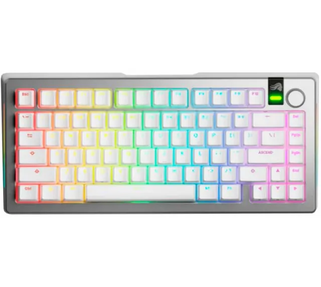 Teclado Mecanico Glorious GMMK3 PRO 75% RGB Switches FOX White US