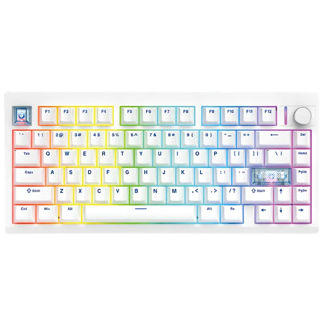 Teclado Mecánico Inalámbrico Fantech Maxfit8 Mk921 White (white Switch) 75% Tri-mode RGB