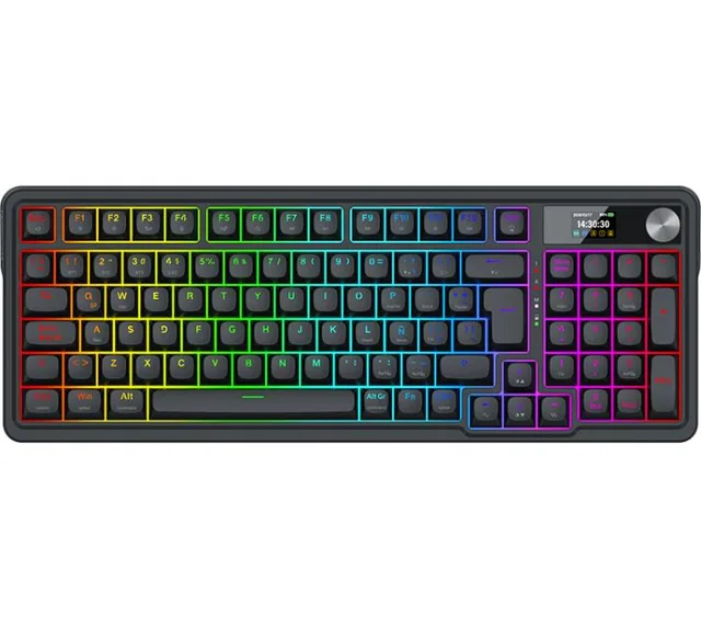 Teclado Mecanico Redragon Eisa K719 PRO Yolk Switch Black ESP RGB LCD