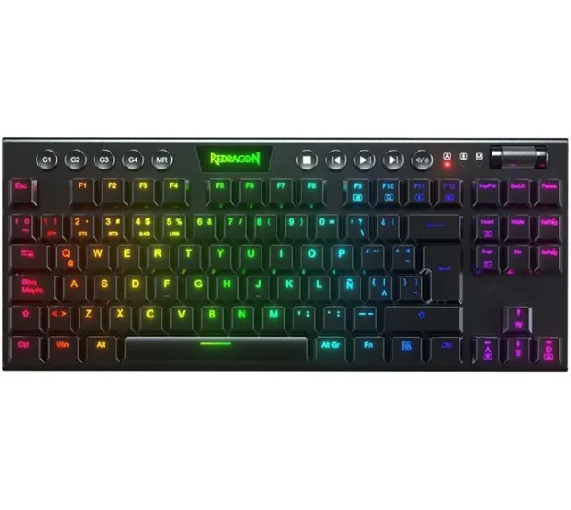 Teclado Mecanico Redragon Horus K622 RGB TKL Low Profile Switch Red
