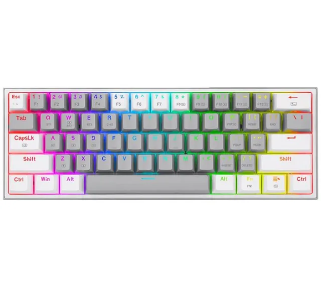 Teclado Mecanico Redragon K617 Fizz 60% Grey/White RGB