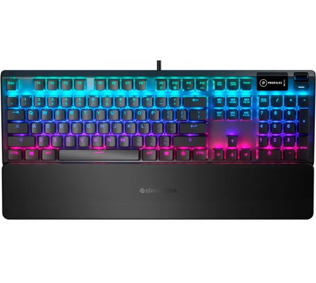 Teclado Mecanico SteelSeries Apex 5 OLED Smart Display Switch Hybrid Blue RGB