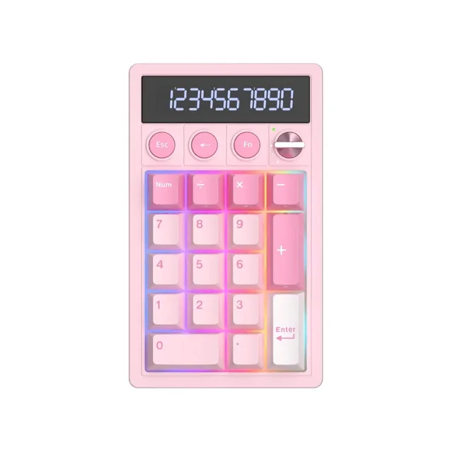 Teclado Numerico Royal Kludge Rkm20 Pink Melody Violet Switch Numpad
