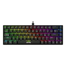 Teclado Raptor Fireclaw M68 Mecánico Rgb Negro Español Negro Español Latinoamérica
