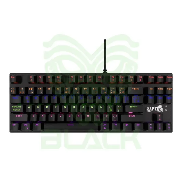 Teclado Raptor Fireclaw M87 Mecanico Retroiluminado Switch Red Outemu