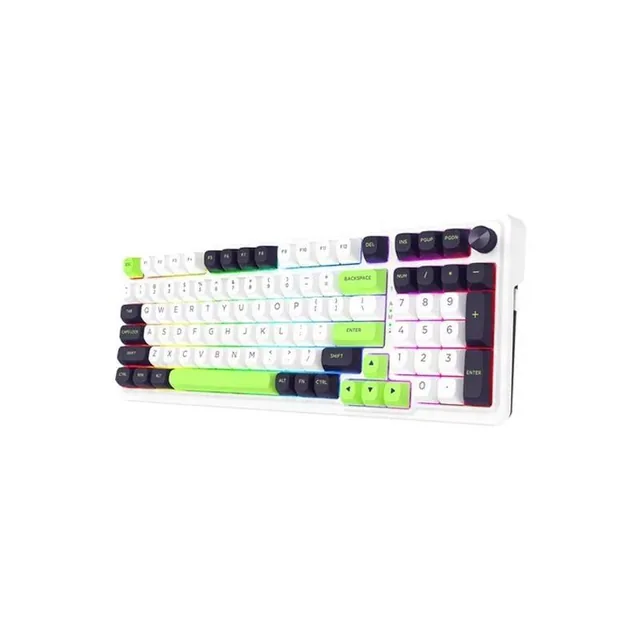 Teclado Redragon Eisa K686WGB Mecánico Wireless RGB Blanco
