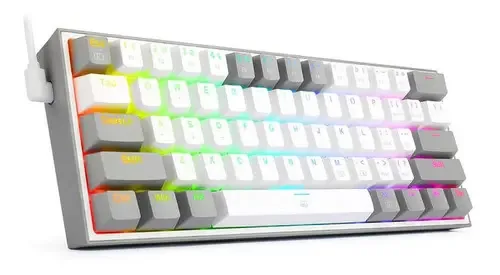 Teclado Redragon Fizz K617 Gray Mecánico RGB