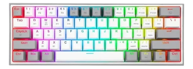 Teclado Redragon Fizz Pro K616 Wireless RGB White/Grey