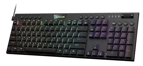 Teclado Redragon Horus K619 Black Red Switch Wired