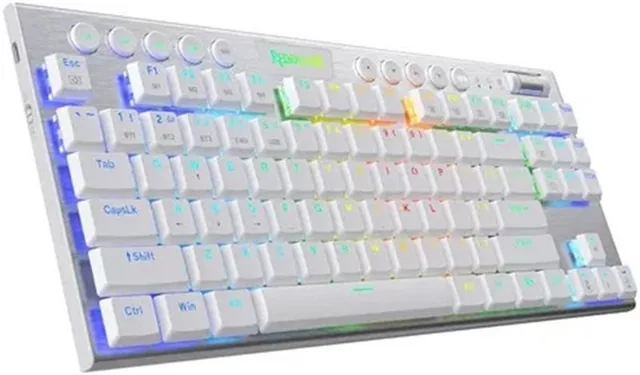 Teclado Redragon Horus K622 TKL Mecánico RGB White