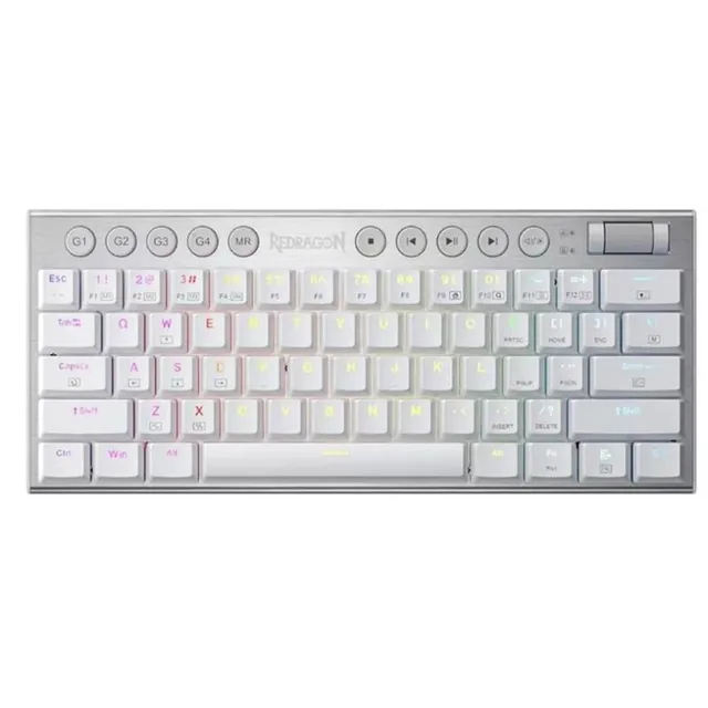 Teclado Redragon Horus K632W Pro Mecánico RGB White